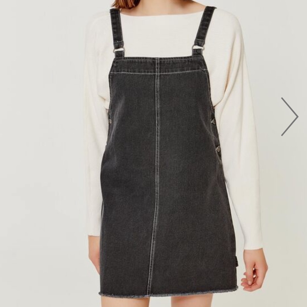 Denim Mini Overall Dress🍒